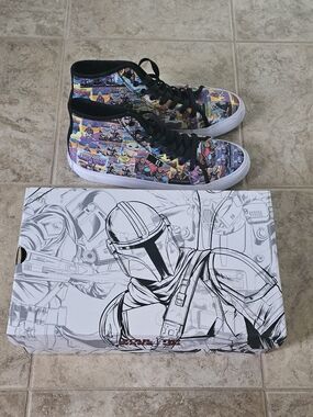 DC Mandalorian And Grogu High-Top Sneakers, Size Mens 10.